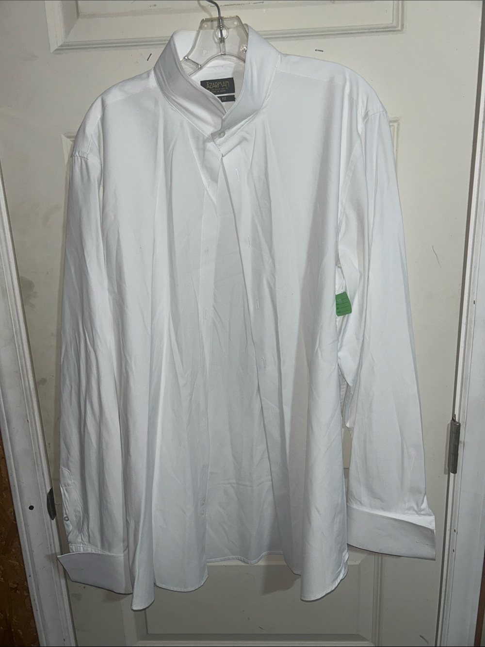 Stand-Collar White Dress Shirt by Stafford OLIMB